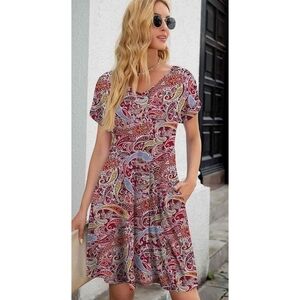 Popyoung Paisley T-shirt Dress